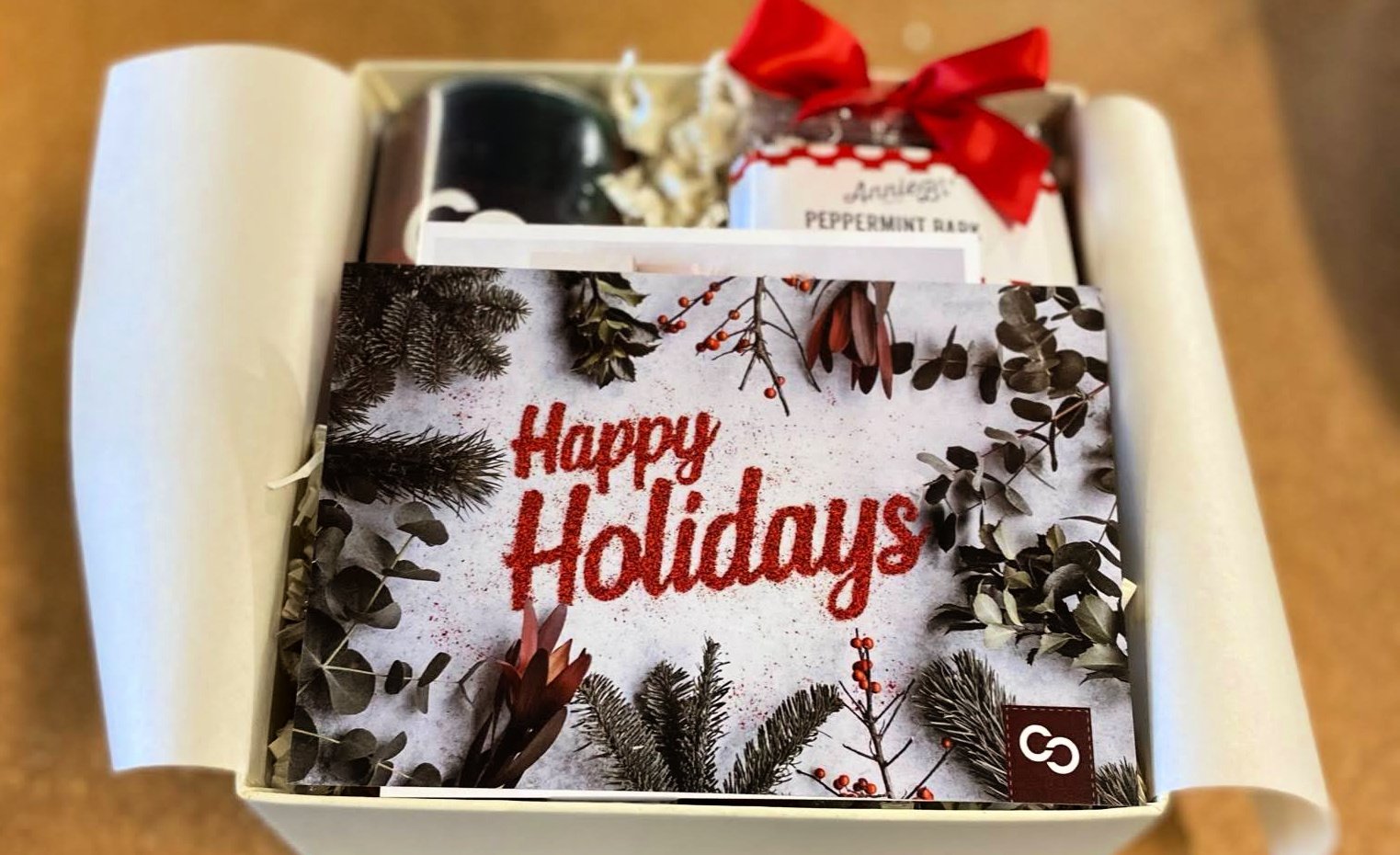 Close-up of Concord holiday gift box.